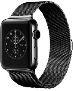 Mobigear Style Loop Bracelet Milanais Apple Watch Fermeture magnétique - 49/46/45/44 mm - Noir