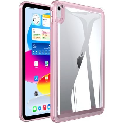 Mobigear Crystal Coque iPad 11 (2025) Coque Arrière Rigide - Transparent / Rose