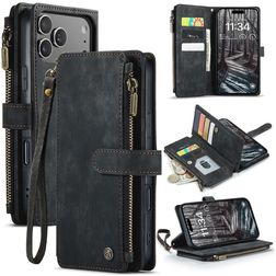 CaseMe C30 Housse iPhone 17 Pro Max Etui Porte-Monnaie - Noir