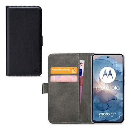 Mobilize Classic Gelly Wallet Motorola Moto G24 Étui Portefeuille - Noir
