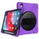 Mobigear SureGrip XGuard Coque iPad Air 11 Pouces (2025) Coque arrière en Plastique rigide,Silicone + Porte-crayon + Bandoulière + Support Amovible - Violet