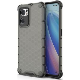 Mobigear Honeycomb Coque OPPO Find X5 Lite Coque arrière Rigide Anti-Chocs - Noir