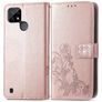 Mobigear Clover Housse Realme C21Y Etui Porte-Monnaie - Rose doré