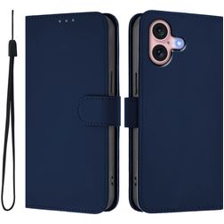 Mobigear Urban Wallet Housse iPhone 16 Etui Porte-Monnaie - Bleu Marin