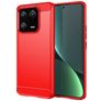 Mobigear Brushed Slim Coque Xiaomi 13 Pro Coque arrière en TPU Souple - Rouge