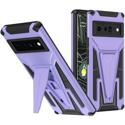 Mobigear Armor Stand Coque Google Pixel 6 Pro Coque arrière Rigide Anti-Chocs avec Support Amovible - Violet