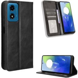 Mobigear Sensation Housse Motorola Moto E14 Etui Porte-Monnaie - Noir