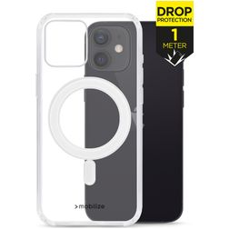 Mobilize Naked Protection Coque Transparente iPhone 12 MagSafe Coque arrière Rigide Anti-Chocs - Transparent