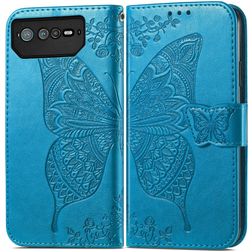 Mobigear Butterfly Housse ASUS ROG Phone 6 Etui Porte-Monnaie - Bleu