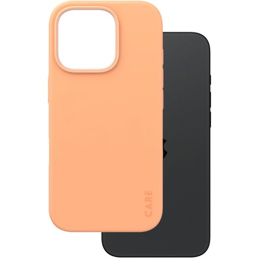 CARE by PanzerGlass Fashionable Coque iPhone 16 Pro MagSafe Coque arrière en Silicone - Peachy