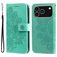 Mobigear Flowers Housse iPhone 17 Pro Etui Porte-Monnaie - Vert