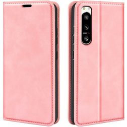 Mobigear Retro Slim Housse Sony Xperia 5 IV Etui Porte-Monnaie - Rose