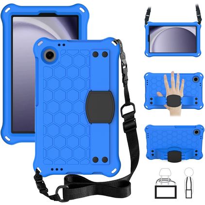Mobigear HexStrap Samsung Galaxy Tab A11 EVA Coque arrière + Bandoulière - Bleu