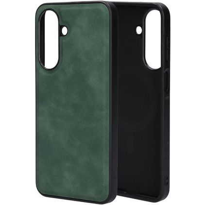 Mobiparts Classic Coque Samsung Galaxy A27 MagSafe Coque arrière en TPU,Similicuir - Emerald Green