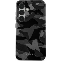 Burga Tough Samsung Galaxy S25 Plastique rigide Coque arrière Antichoc - Night Black Camo