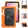 Mobigear SureGrip XGuard Coque Samsung Galaxy Tab S11 Coque arrière en Plastique rigide,Silicone + Porte-crayon + Bandoulière + Support Amovible - Orange