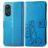 Mobigear Clover Housse OPPO Reno 8T 4G Etui Porte-Monnaie - Bleu