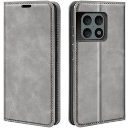 Mobigear Retro Slim OnePlus 10 Pro Étui Portefeuille - Gris
