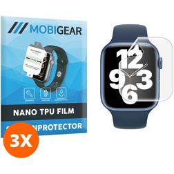 Mobigear Apple Watch - 45 mm Hydrogel TPU Protection d'écran - Compatible Coque (Lot de 3)