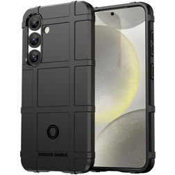 Mobigear Rugged Shield Coque Samsung Galaxy S25 Plus Coque arrière en TPU Souple Anti-Chocs - Noir