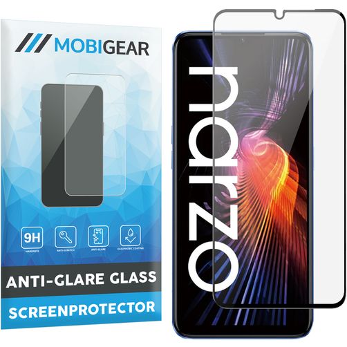 Mobigear Premium Realme Narzo 50 5G Verre trempé Protection d'écran - Compatible Coque - Noir
