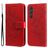 Mobigear Flowers Housse Samsung Galaxy A55 Etui Porte-Monnaie - Rouge