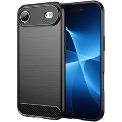 Mobigear Brushed Slim iPhone Air TPU souple Coque arrière - Noir