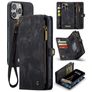 Caseme 008 Housse iPhone 16 Pro Max Etui avec Coque Détachable Porte-Monnaie - Noir