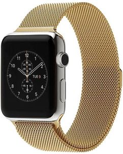 Mobigear Style Loop Bracelet Milanais Apple Watch Fermeture magnétique - 42/41/40/38 mm - Or