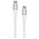 Mobiparts Woven Cable Câble USB-C vers USB-C 1,5 mètres - Blanc