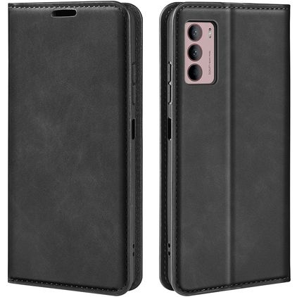 Mobigear Retro Slim Housse Motorola Moto G42 Etui Porte-Monnaie - Noir