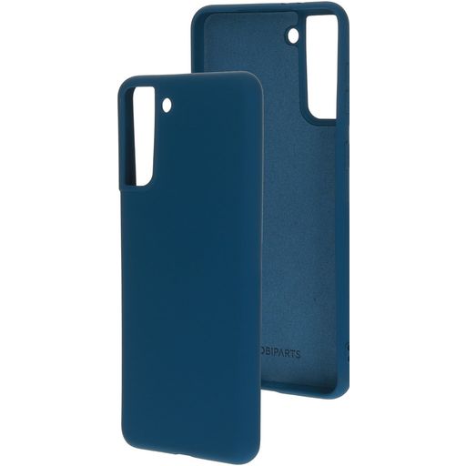 Mobiparts Coque Samsung Galaxy S21 Plus Coque arrière en Silicone - Blueberry Blue