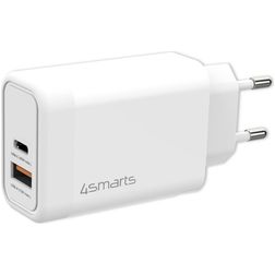 4Smarts VoltPlug Double USB / USB-C Chargeur Sans câble Power Delivery 45W - Blanc