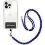Mobigear Lanyard - Cordon de téléphone universel ajustable - Blanc / Rouge / Bleu Marin