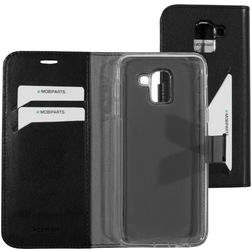 Mobiparts Classic Wallet Housse Samsung Galaxy J6 (2018) Etui Porte-Monnaie - Noir