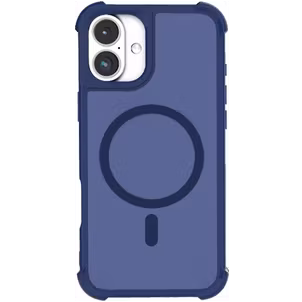 Mobigear Armor Shield Coque iPhone 16 MagSafe Coque arrière Rigide - Bleu