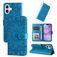 Mobigear Sunflower Housse iPhone 17 Etui Porte-Monnaie - Bleu