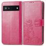 Mobigear Clover Google Pixel 6a Étui Portefeuille - Magenta