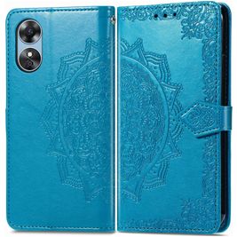 Mobigear Mandala Housse OPPO A17 Etui Porte-Monnaie - Bleu