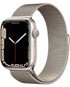 Mobigear Loop Bracelet Milanais Apple Watch Fermeture magnétique - 42/41/40/38 mm - Lumière stellaire