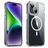 Valenta Trend Coque iPhone 15 Plus MagSafe Coque arrière Rigide - Transparent / Blanc