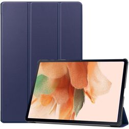 Mobigear Tri-Fold Samsung Galaxy Tab S7 FE Étui - Bleu foncé