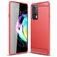 Mobigear Brushed Slim Coque Motorola Edge 20 Coque arrière en TPU Souple - Rouge