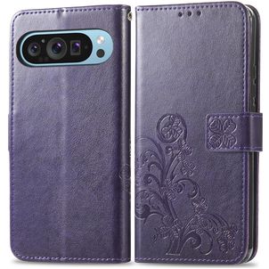 Mobigear Clover Housse Google Pixel 10 Etui Porte-Monnaie - Violet