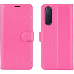 Mobigear Classic Housse Sony Xperia 5 II Etui Porte-Monnaie - Magenta
