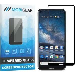 Mobigear Premium Nokia 8.3 Verre trempé Protection d'écran - Compatible Coque - Noir