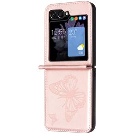 Mobigear Butterfly Coque Samsung Galaxy Z Flip 6 Coque arrière - Rose doré