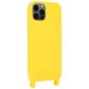 Mobigear Lanyard iPhone 14 Pro Coque avec cordon en Silicone - Jaune