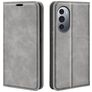 Mobigear Retro Slim Housse Motorola Edge X30 Etui Porte-Monnaie - Gris