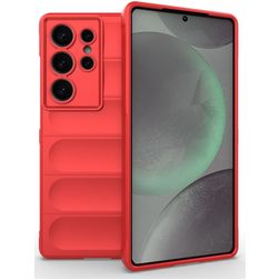 Mobigear Bumpy Coque Samsung Galaxy S25 Ultra Coque arrière en TPU Souple - Rouge